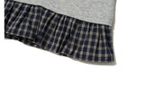 CHECK LAYERED LONG SLEEVE - GRAY