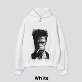 B-Pit Printed Snap Balloon Crop Hoodie