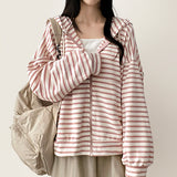 Itta Overfit Stripe Dangara Hooded Zip-Up