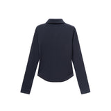 BUTTON DETAIL SHIRTS CARDIGAN(DEEP NAVY)