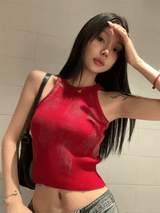 fire ribbed sleeveless tee