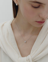 26SS★ Essence Silver (W) Tria Pave Necklace