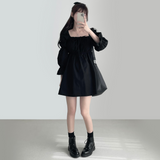 Pony shirring dress