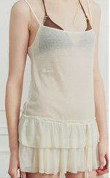 MERMAID MINI DRESS cream