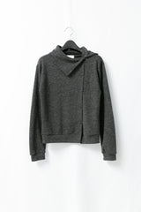 unbal highneck cardigan(2colors)