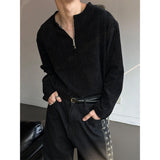 [S/S] Velvet zipper henry neck knit(3color)