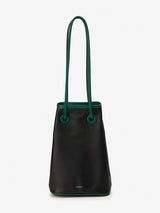 BAZAS bucket leather bag / Matte Black