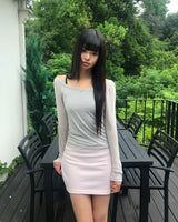 ビルジュン ディープUネック ロングスリーブ Tシャツ