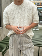 [Unisex] Summer boucle half knit(4color)