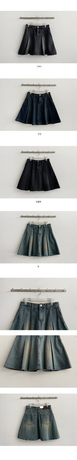 [Brand quality] Evil wide denim tennis skirt
