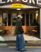 [ORIGINAL] ファーバーカラーブロックレタリングフリースフーデッドジップアップ