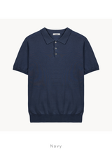 Summer Cool Plain Collar Short Sleeve Overfit Knit 8COLOR