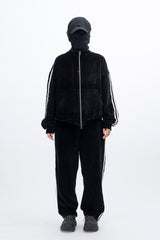 Stua Velour Velvet Set-Up Zip-Up