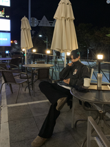 ローガンダークカシライクハーフジップアップニット