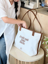 Butter Club BRIOCHE Canvas Tote Bag Zipper 16 Inch Laptop Multi Colours