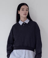 KIRSH プレーンボタンポイントスウェットシャツ [DARK NAVY]