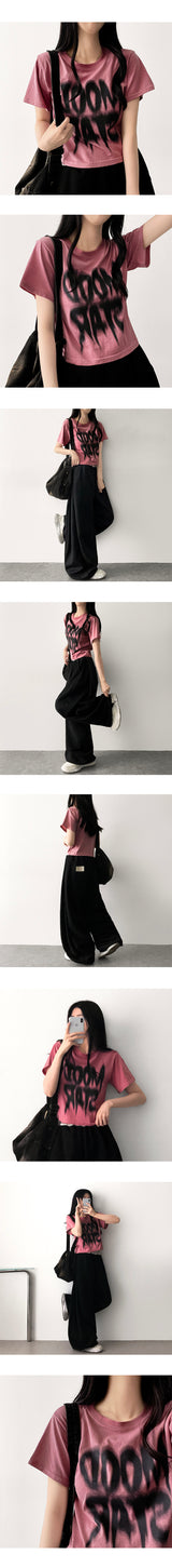 Mood pigment short-sleeved T-shirt