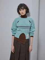 [LINE] Cut Out Line Knit Pullover (2colors)