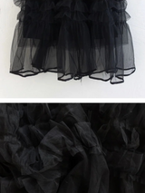LAYERED TULLE RUFFLE MINI SKIRT (3COLORS!)