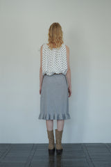 Ribbon tie blouse_dot