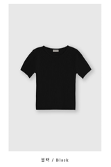 Weekly Linen Ribbed Round Knit / 4 colors