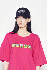 25SSロープエンブロイダリーロゴボールキャップ ブラック