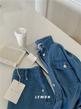 [SALE] denim shirt skirt two-piece dress