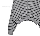 Sweety Stripe Crop Hood Zip-Up