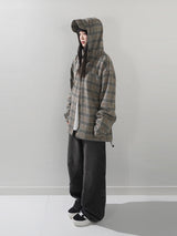 (UNISEX) Brany フランネルフードシャツ