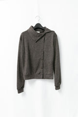 unbal highneck cardigan(2colors)