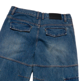 25SS ワイドデニムファティグカーゴパンツ ブルー