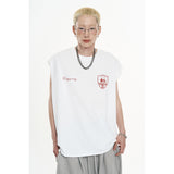 Raw-cut box sleeveless - White