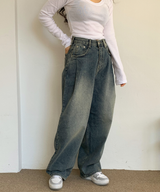 ワンピンタックヒップパンツ