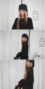 Star Square Scarf (black)