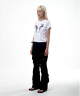アーカイブリボルバークロップTシャツ-WHITE