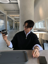 スラッグベラハッチハーフジップアップカラニット