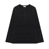 LMN St. Ribbed 3 Burton Henley neck long sleeve (4 colors)