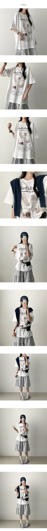 Block Retro Graphic 半袖Tシャツ
