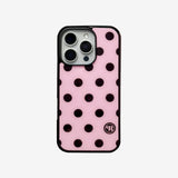 [MADE] m dot. (pinkblack) glass bumper iPhone case