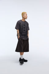 Weekend warrior typography printing washing short pants (Charcoal)