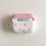pink rose glossy hard airpods case