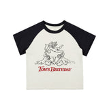 Cupid Raglan T-shirts BLACK
