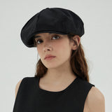 VA Curved Logo Easy Fit Newsboy Cap / Black
