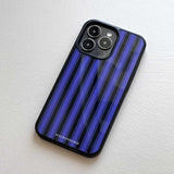[Glass] Stripe case(purple)