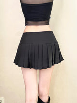 1384. Belt pleats mini sk (3color)