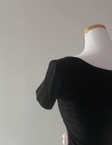 Tinifu Ribbon Lace Top (black)