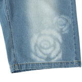 Fire Rose Bermuda Denim Pants Blue