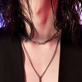 SS-6mm ボックスチェーンネックレス_ダークシルバー