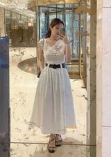 メアリー カウルネック フレア ロングワンピース (Belt Set)