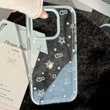 Summer Blue Edge Fresh Mood Minimal iPhone Case